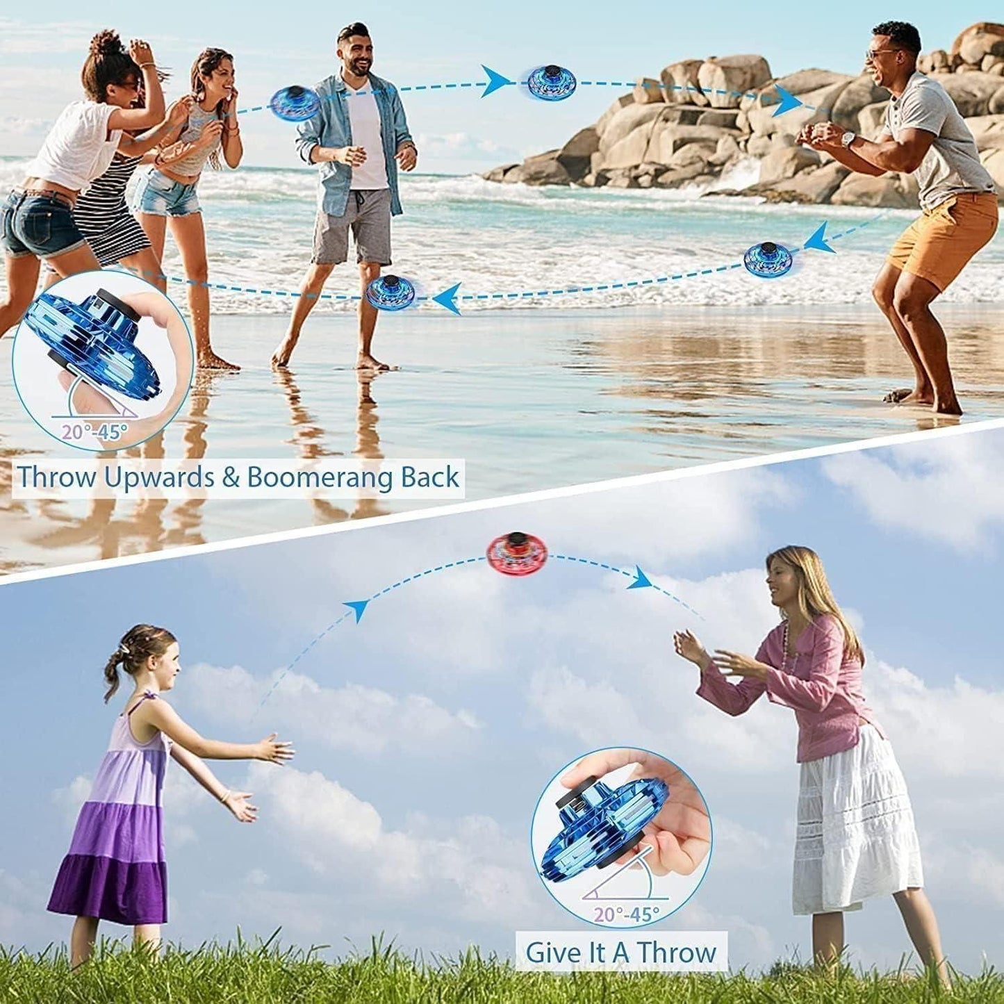 “Magic Flying Orb Spinner – The Ultimate Toy for Kids’ Outdoor Fun!