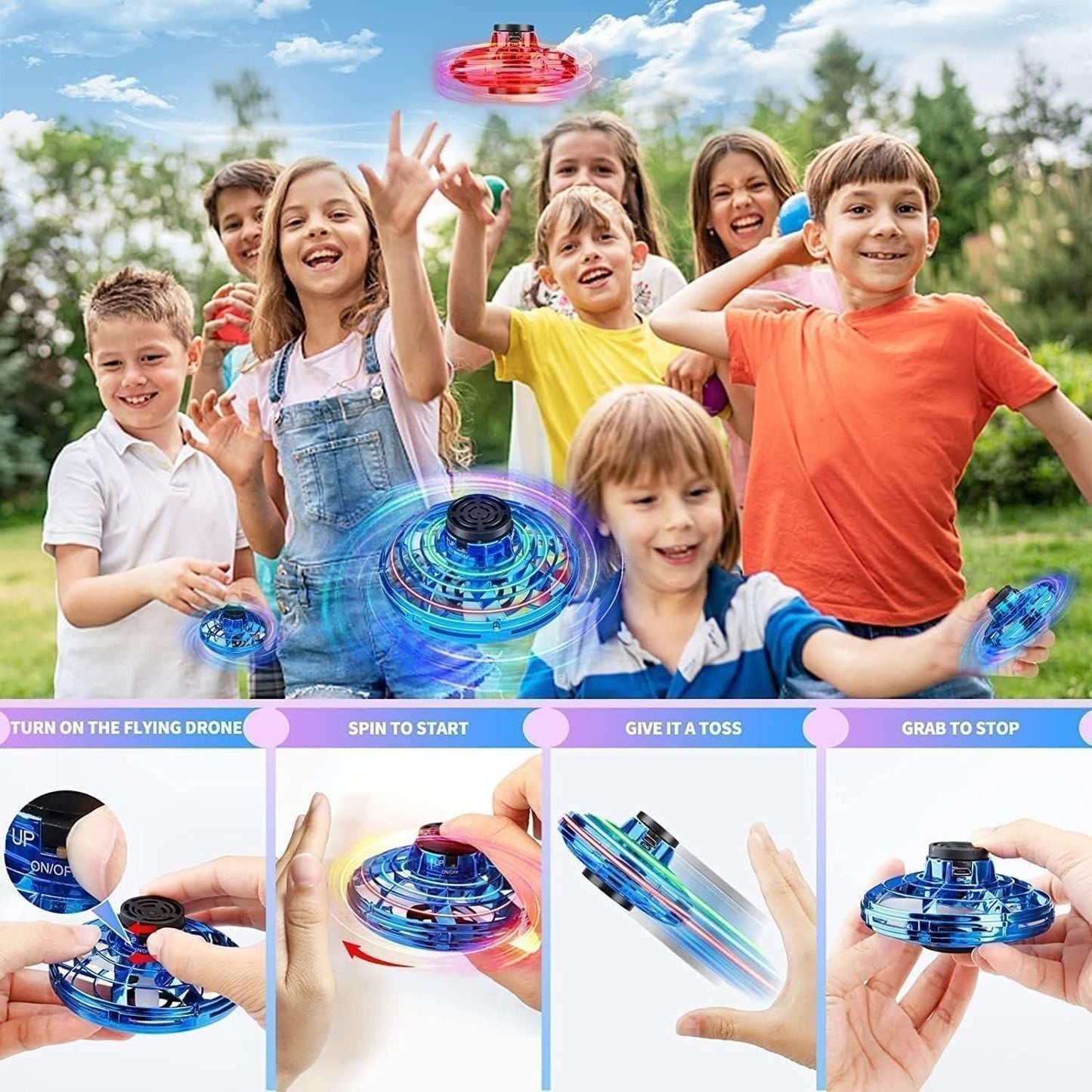 “Magic Flying Orb Spinner – The Ultimate Toy for Kids’ Outdoor Fun!